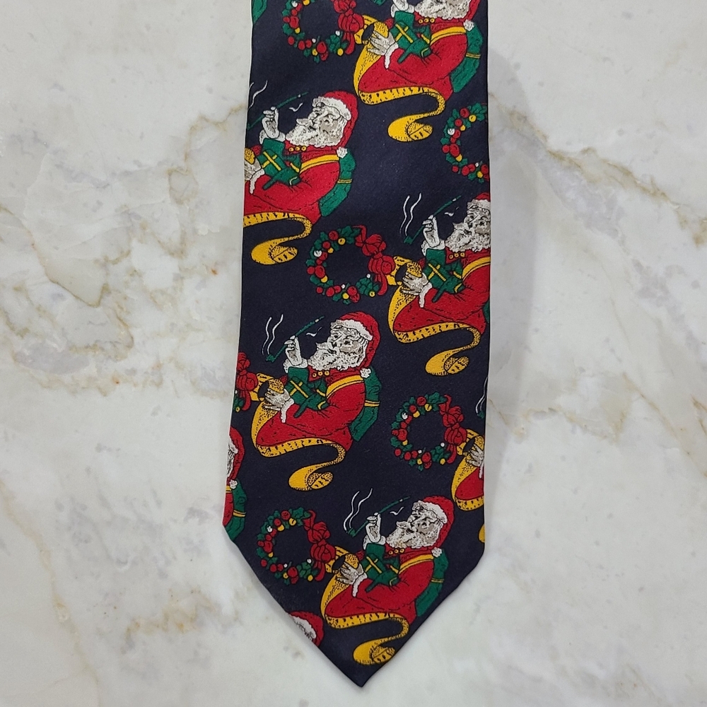 Christian Dior Santa Silk Tie Christmas - Picture 14 of 15
